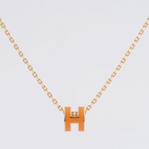 HERMES Orange Necklace